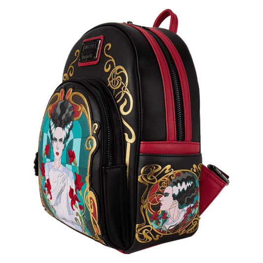 Loungefly Universal Monsters The Bride of Frankenstein Stained Glass Mini Backpack