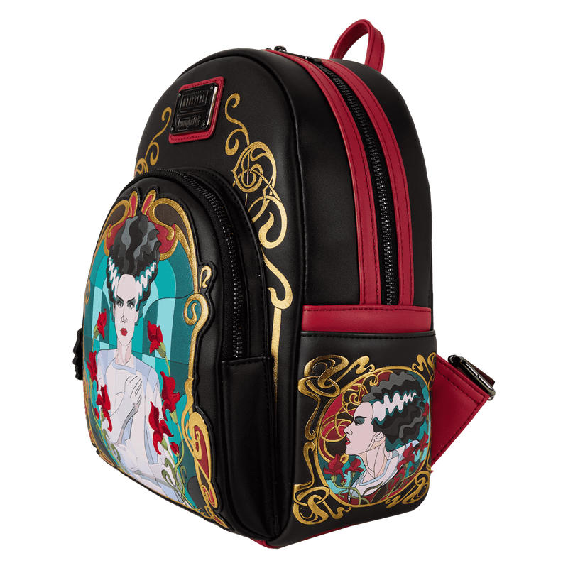 Loungefly Universal Monsters The Bride of Frankenstein Stained Glass Mini Backpack