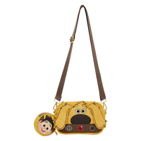 Loungefly Disney Pixar Up Dug Faux Fur Sling Crossbody Bag with Coin Bag