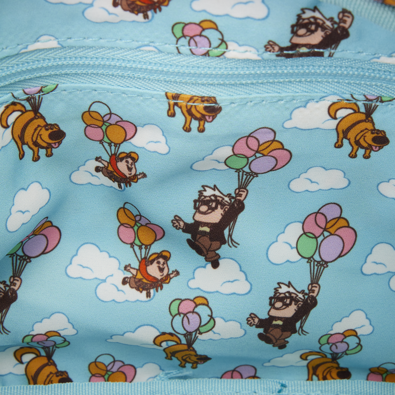 Loungefly Disney Pixar Up Dug Faux Fur Sling Crossbody Bag with Coin Bag