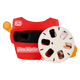 Red View-Master with a reel on a white background