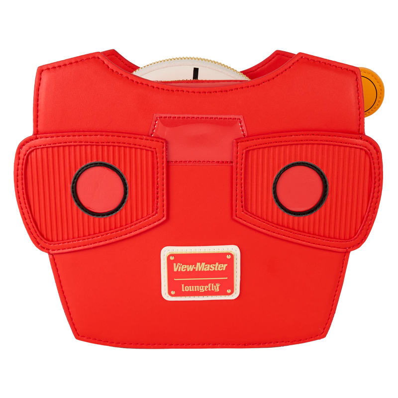 Red View-Master toy on a white background