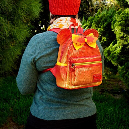 Disney Fall Sequin Minnie Mouse Ombre Mini Backpack