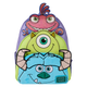 Loungefly Monsters, Inc. Sulley, Mike, & Randall Triple Pocket Mini Backpack