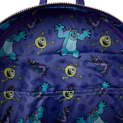Loungefly Monsters, Inc. Sulley, Mike, & Randall Triple Pocket Mini Backpack