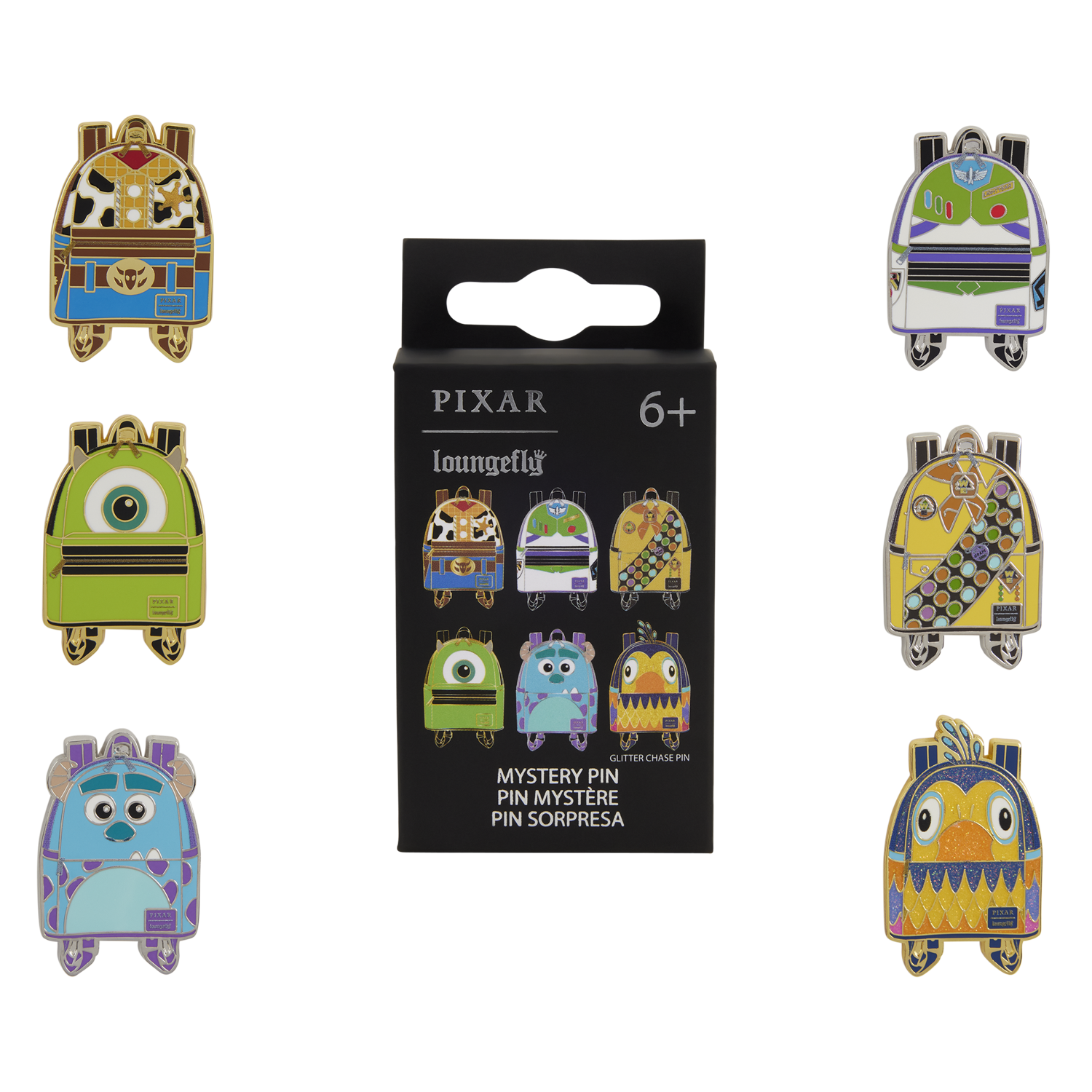 Loungefly Disney Pixar Characters Mini Backpack Mystery Box Pin