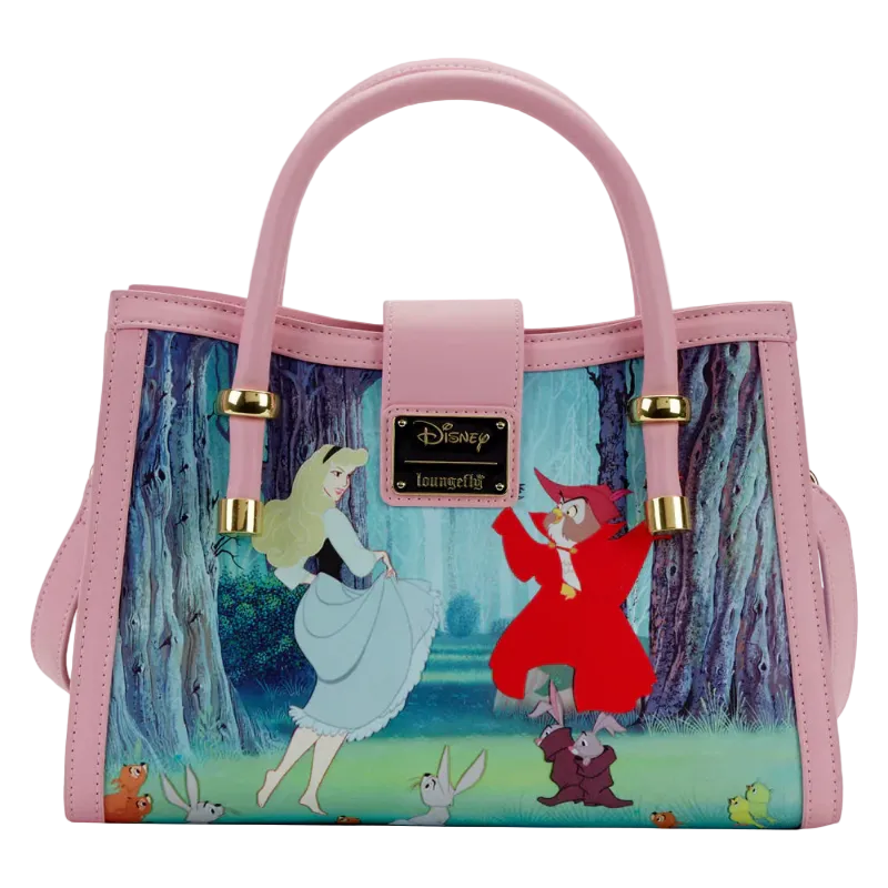 Handbag with Disney characters design on a white background