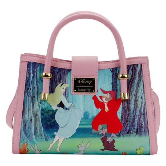 Handbag with Disney characters design on a white background