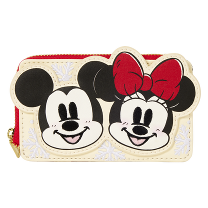 Mickey and Friends Holiday Zip-Around Card Holder front