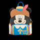Backpack designed like a cartoon character with a Native American theme on a white background