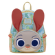 Backpack with a cartoon rabbit design on a white background