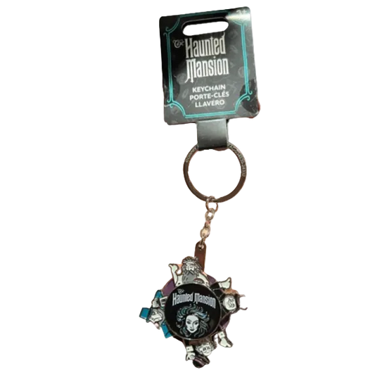 Parks Haunted Mansion Madame Leota & Ghosts Spinner Keychain