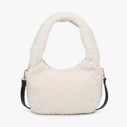 Gabrielle Sherpa Shoulder Bag w/ Strap | M2359 : Off White