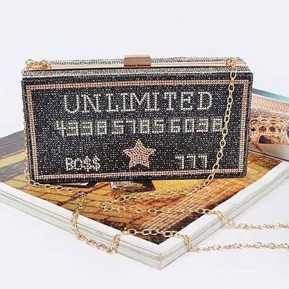Unlimited Rhinestone Party Clutch: Multicolor