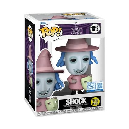 Funko Pop! vinyl figure of Shock from Disney's The Nightmare Before Christmas, number 1812, in its original window box packaging.