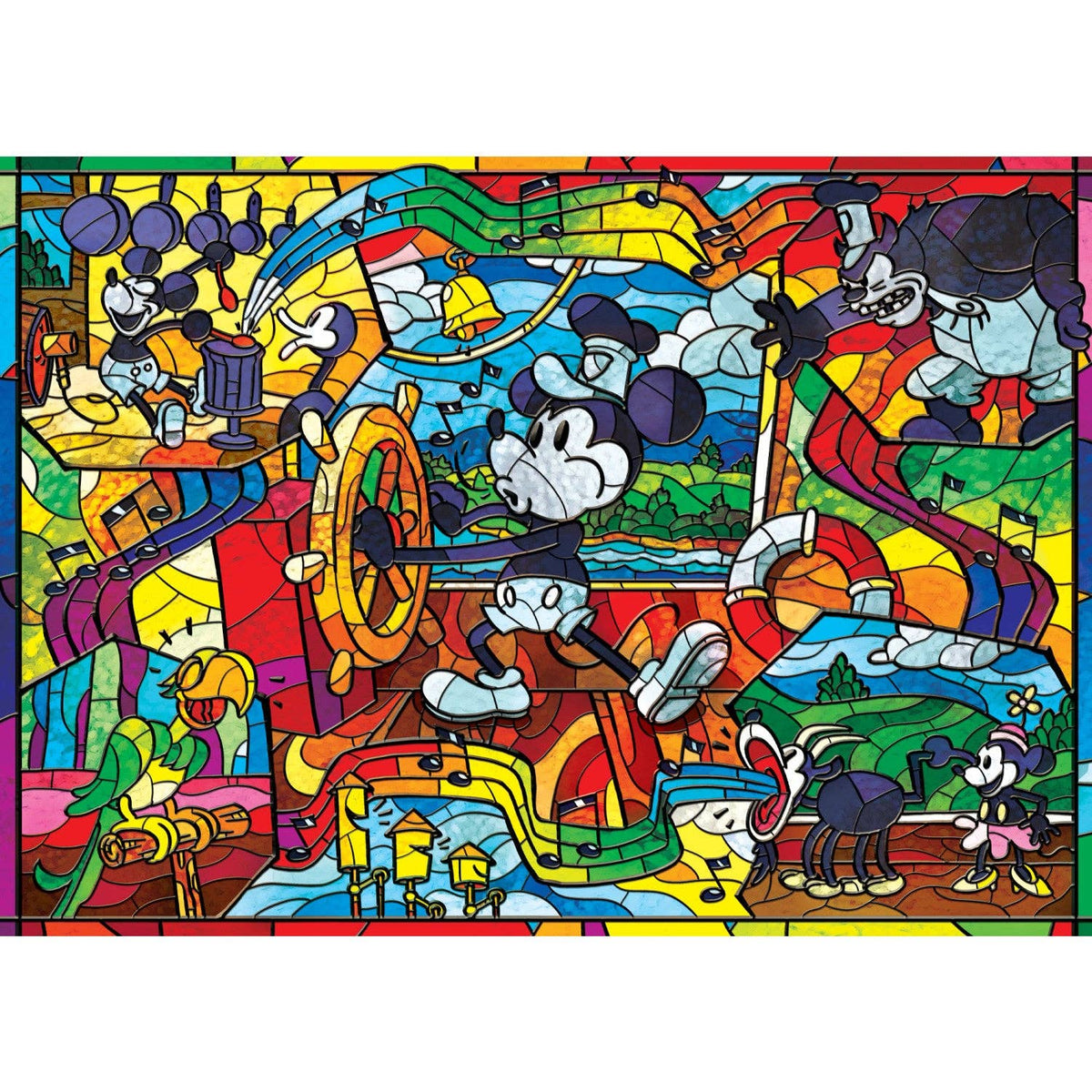 Stained Glass - Steamboat Willie 500 Piece Jigsaw Puzzle