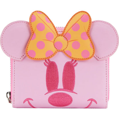 Minnie Mouse Pastel Pink Ghost Minnie Glow-in-the-Dark Zip-Around Wallet Loungefly Disney