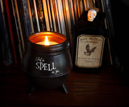 Hocus Pocus Spell On You Ceramic Cauldron Candle