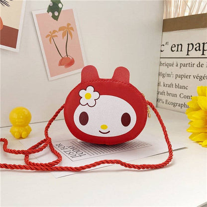 Girls Cartoon Crossbody Bag: Red