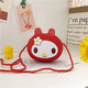 Girls Cartoon Crossbody Bag: Red