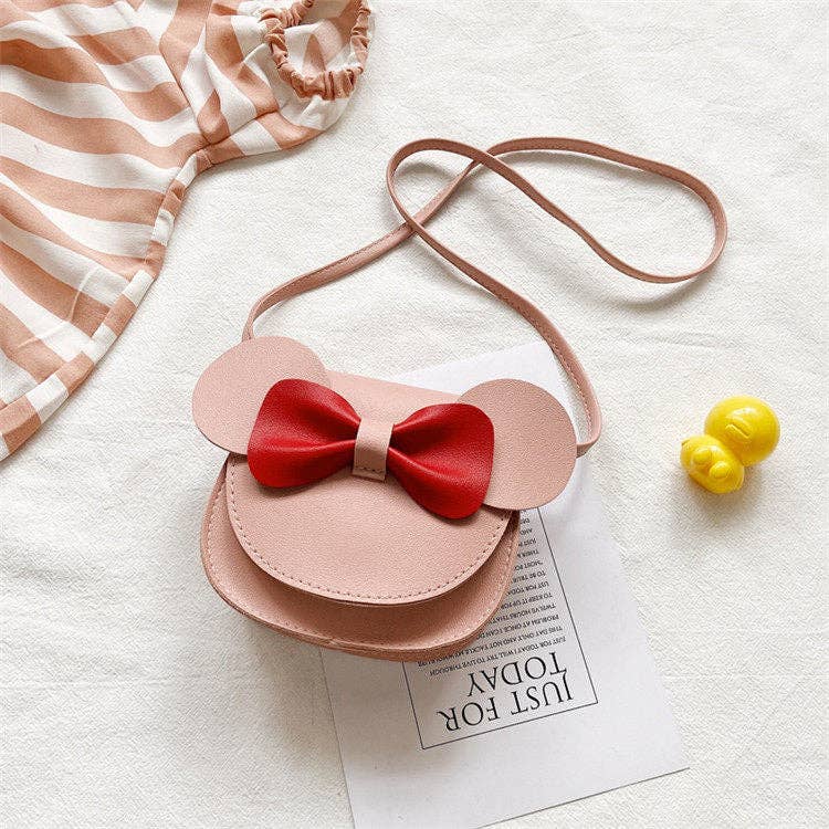 Girls Mini Cartoon Cute Crossbody Coin Purse: BLACK