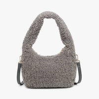 Gabrielle Sherpa Shoulder Bag w/ Strap | M2359 : Grey