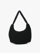 Polly Sherpa Shoulder Bag w/ Top Zip Closure | M2371 : Black