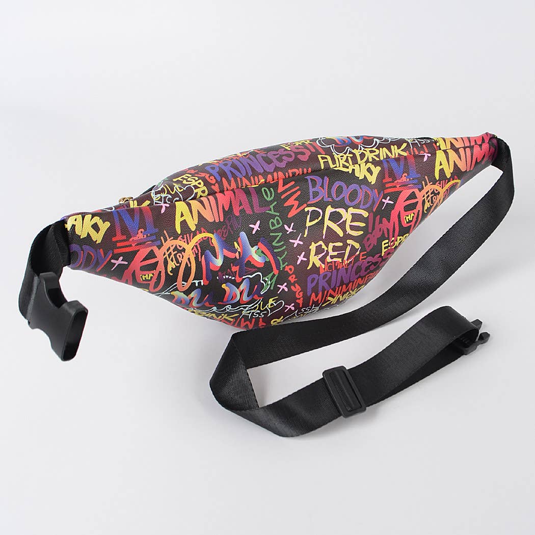 Graffiti Fanny Pack: Multicolor
