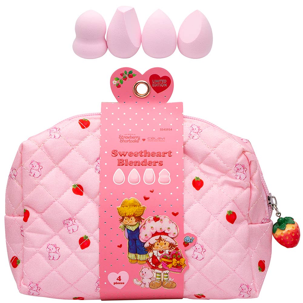 Celavi Strawberry Shortcake Sweetheart Makeup Blender Set with Pouch
