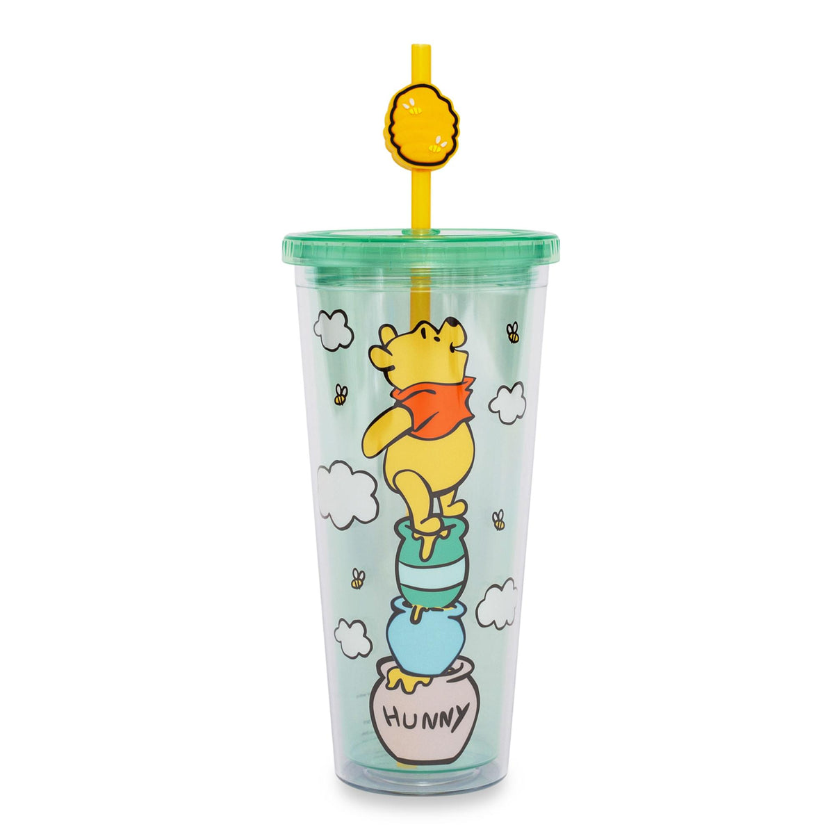 Winnie the Pooh Honey Cold Cup with Lid and Straw