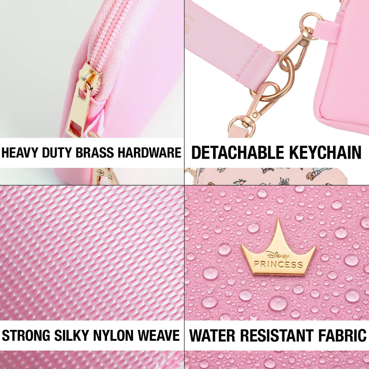 Princess All-Over Character Print 2-Piece Women's Coin Purse & Wristlet
