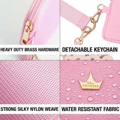Princess All-Over Character Print 2-Piece Women's Coin Purse & Wristlet