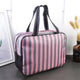 Waterproof Mesh Shower Bag Striped Toiletry Bag: Pink / M
