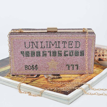 Unlimited Rhinestone Party Clutch: Multicolor