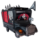 Halloween-themed toy car with decorative elements on a white background