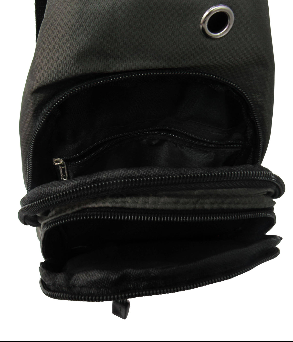 Polished Canvas Sling Bag - Sleek Urban Chest Crossbody
