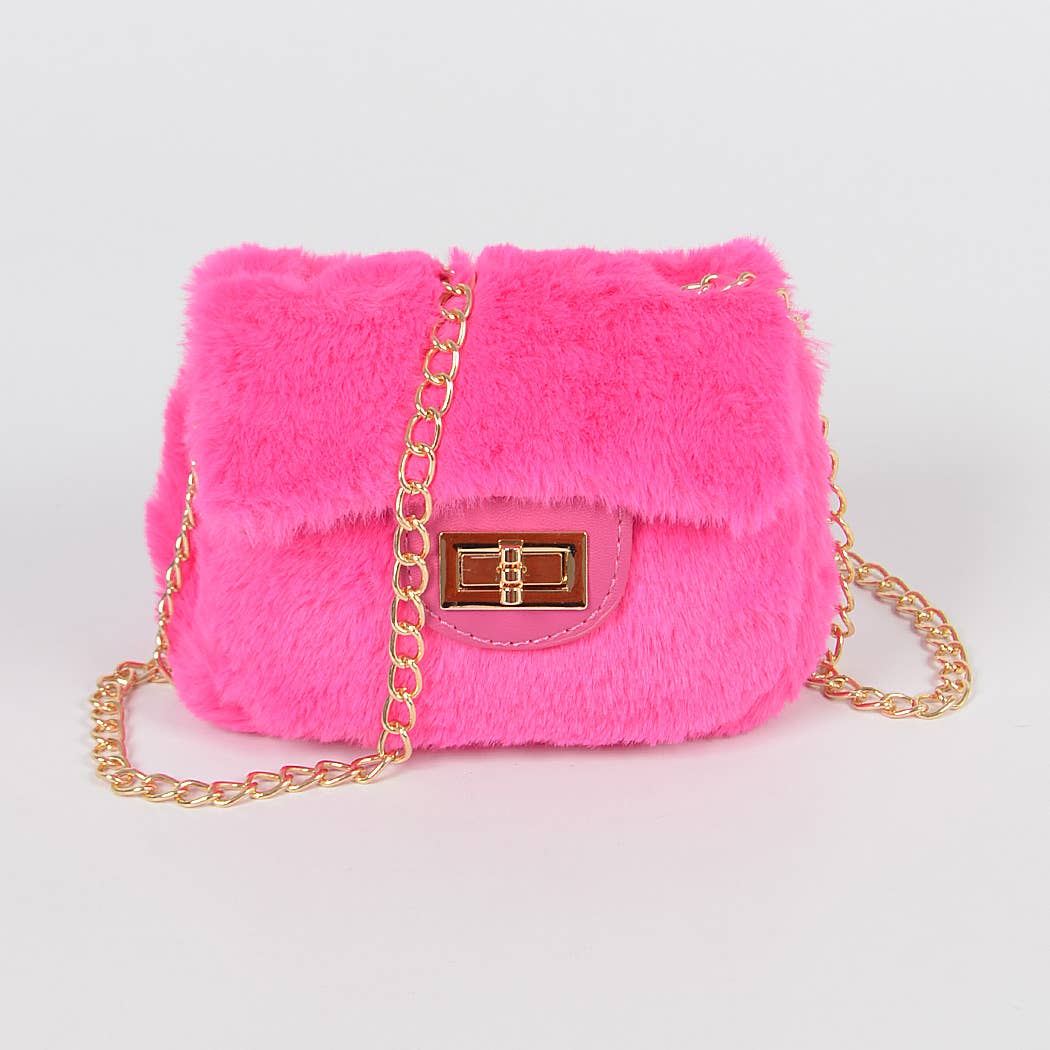 Faux Fur Mini Bag: Green