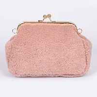 Faux Shearling Clutch 803
: Dark Pink