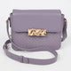 Faux Leather Crossbody Bag: Purple