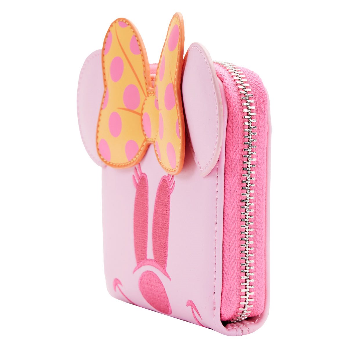Minnie Mouse Pastel Pink Ghost Minnie Glow-in-the-Dark Zip-Around Wallet Loungefly Disney