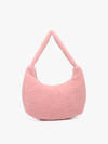 Polly Sherpa Shoulder Bag w/ Top Zip Closure | M2371 : Pink