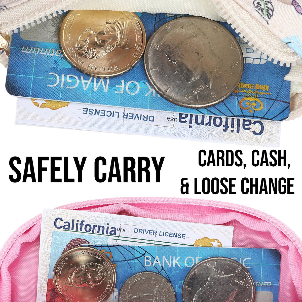 Princess All-Over Character Print 2-Piece Women's Coin Purse & Wristlet
