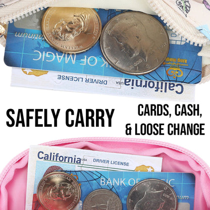 Princess All-Over Character Print 2-Piece Women's Coin Purse & Wristlet
