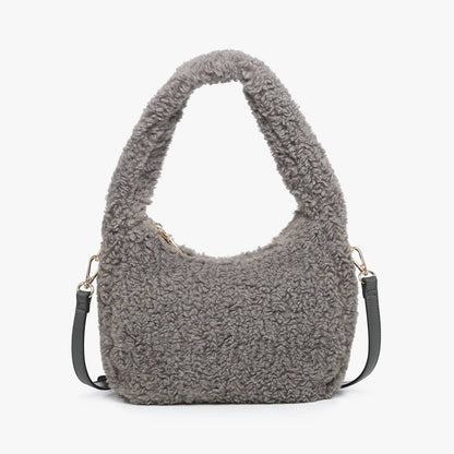 Gabrielle Sherpa Shoulder Bag w/ Strap | M2359 : Black