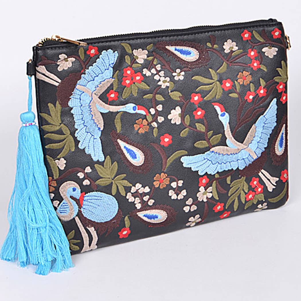 Asian Trendy Clutch: Black