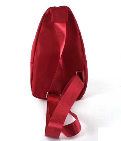 Sleek Quilted Nylon Sling Bag - Multi-Pocket Chest Pack