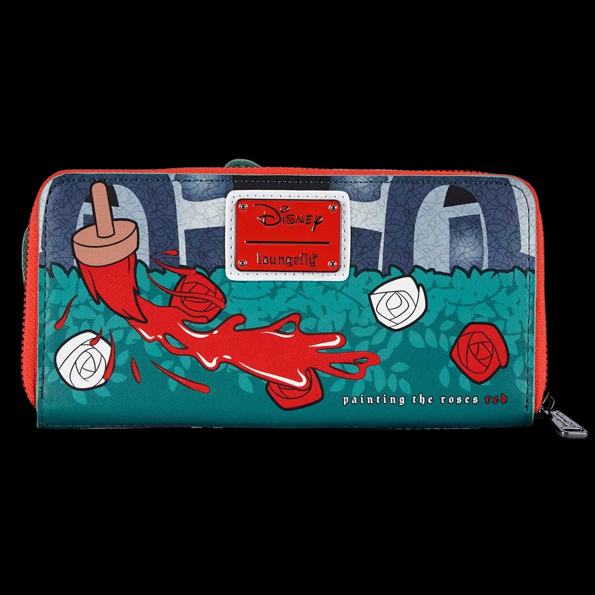 Alice in Wonderland Queen of Hearts Scene Series Zip-Around Wallet Loungefly Disney