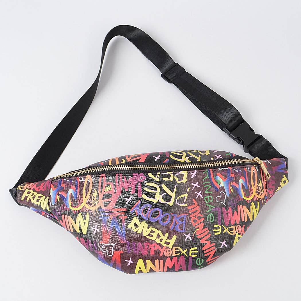 Graffiti Fanny Pack: Multicolor