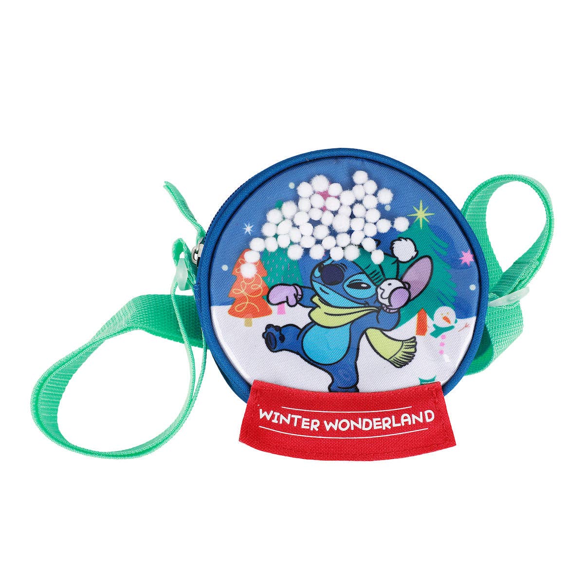 Stitch Snowglobe Winter Wonderland 5.5" Crossbody Bag