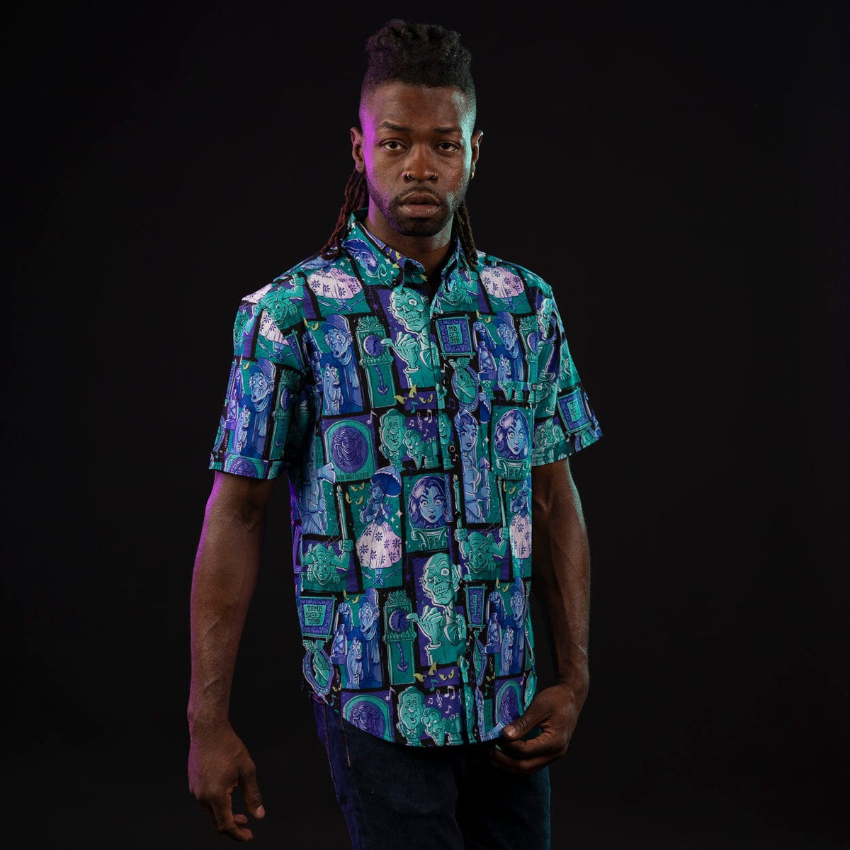 Haunted Mansion "Haunted Houseguests" Button-Up Shirt